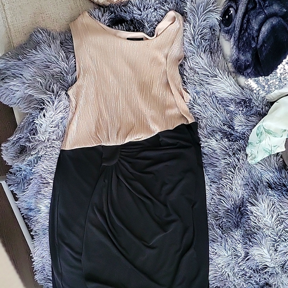 BLACK AND gold Dress